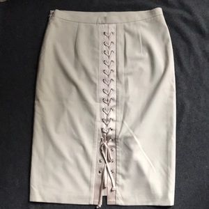 BCBG sexy lace up back pencil skirt.